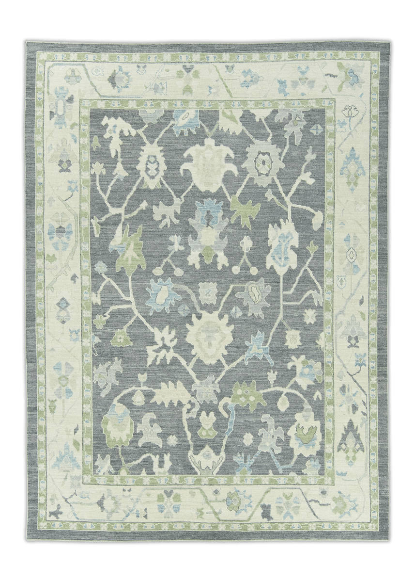 Buy Gray Pattern Turkish Oushak, Kilim, & Rugs In Houston