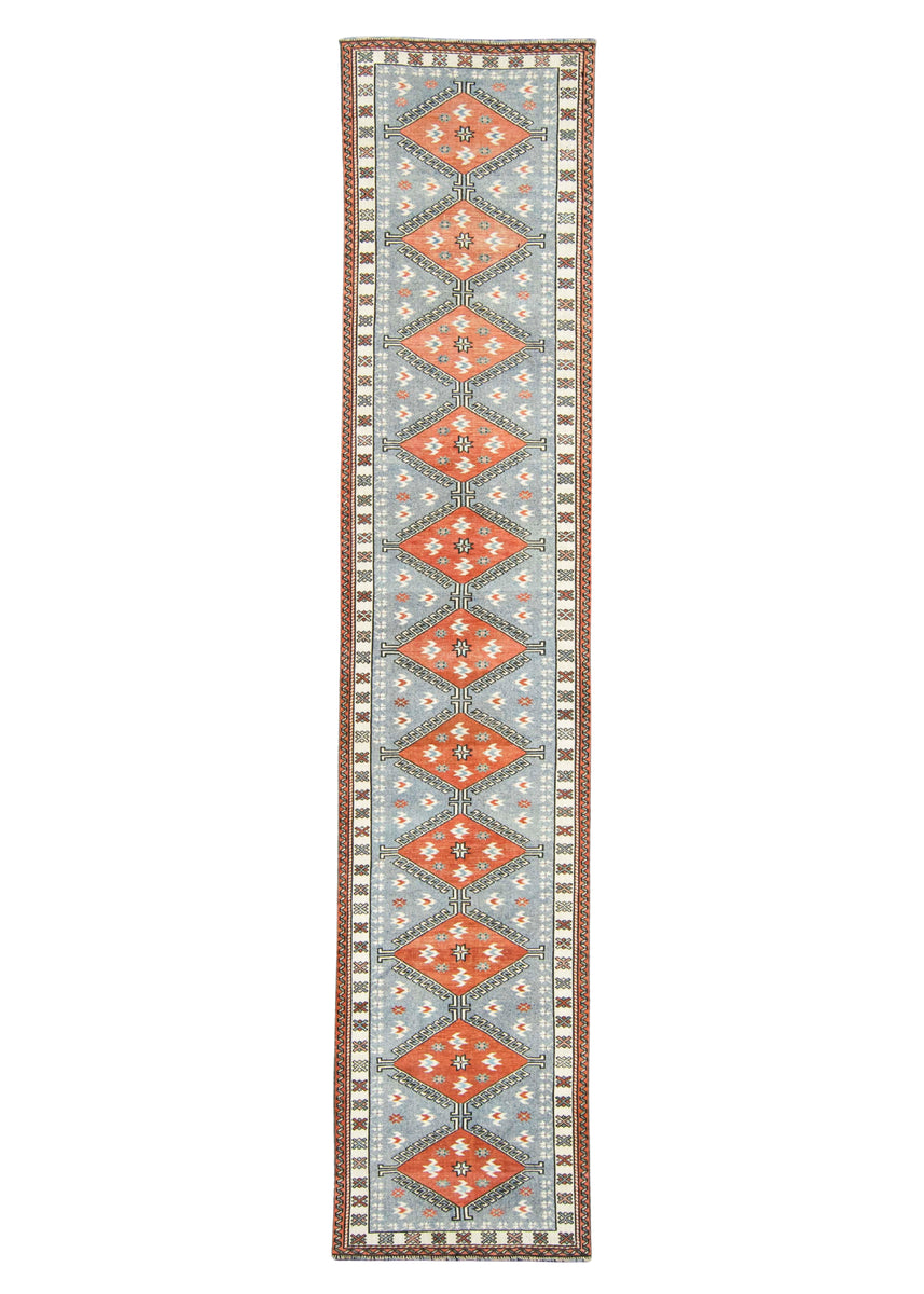 Turkish Vintage Rug 2'7 x 12'6