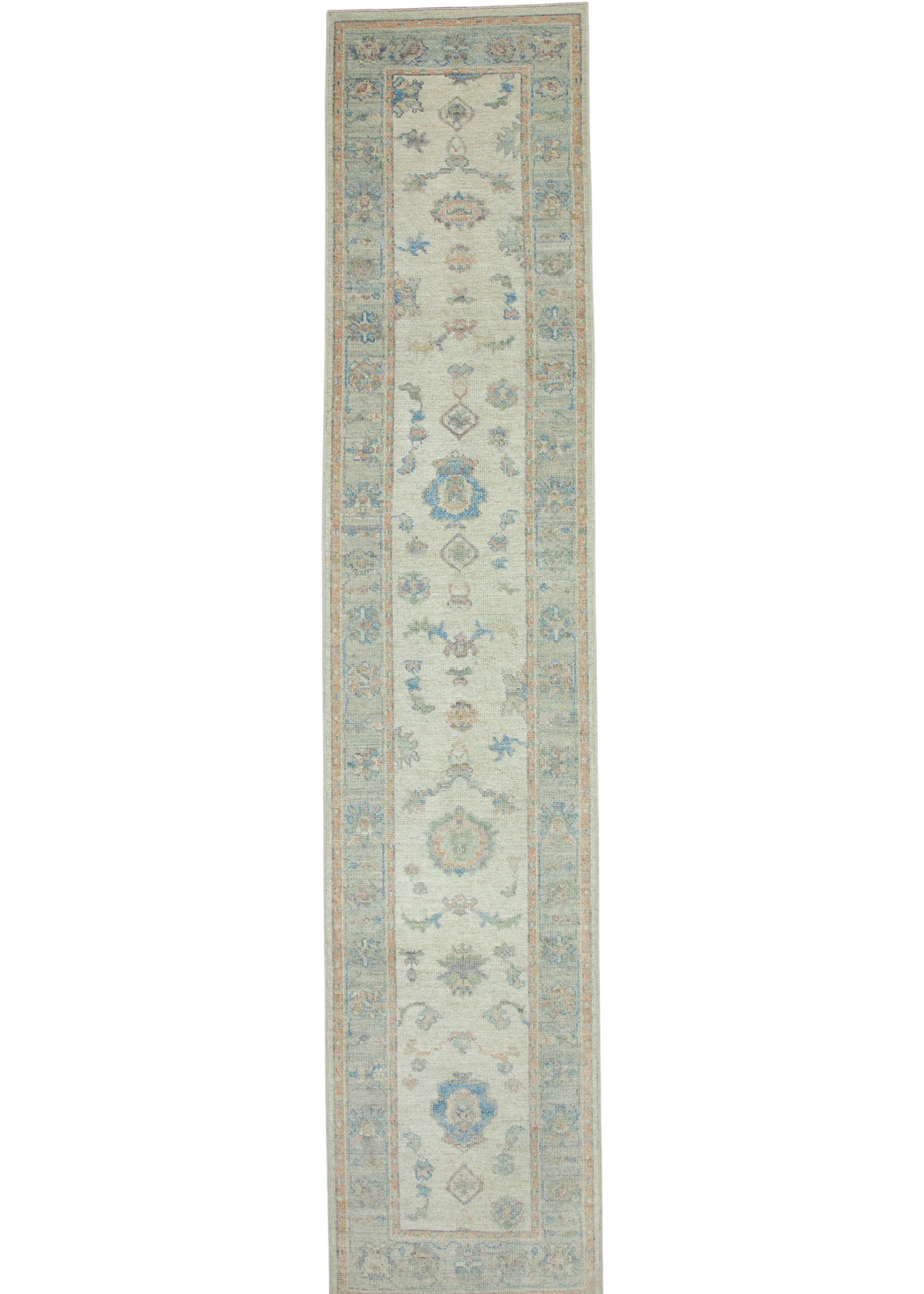 Turkish Oushak Runner Rug 2'11" x 14'3" #17737