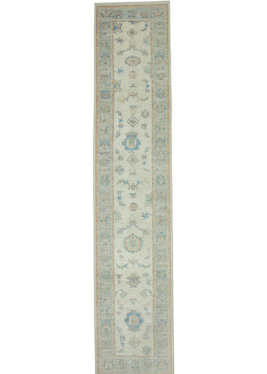 Turkish Oushak Runner Rug 2'11" x 14'3" #17737