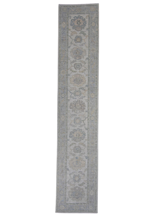 Turkish Oushak Runner Rug 2'10" x 13'11" #16216