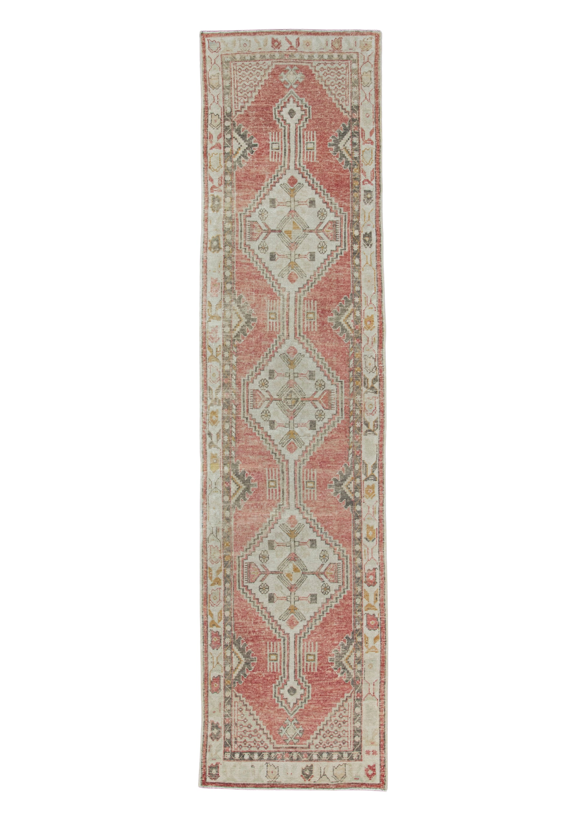 Turkish Vintage Anatolian Runner Rug 2'8" x 11' #17626