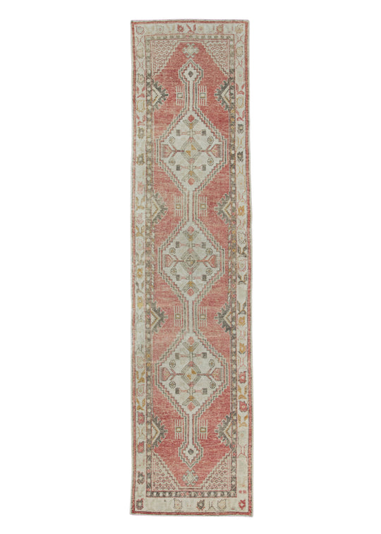 Turkish Vintage Anatolian Runner Rug 2'8" x 11' #17626