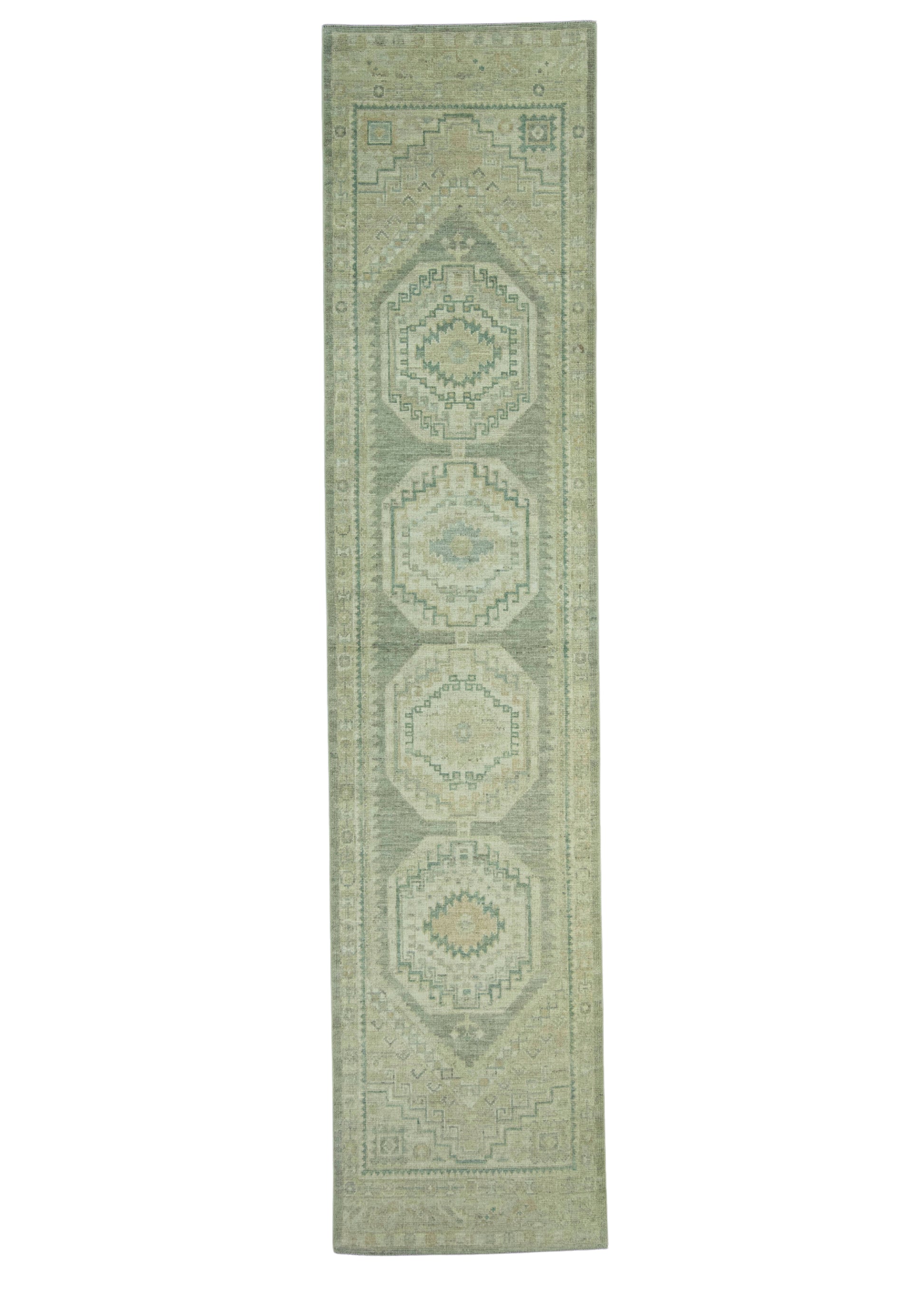 Turkish Oushak Rug 3' x 13'4" #19495
