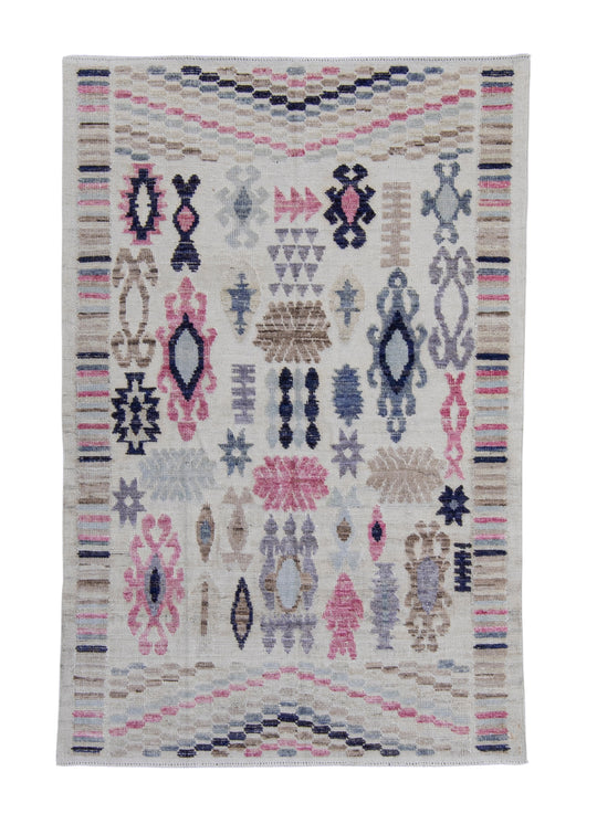 Oriental Handmade Flatweave Turkish Kilim 4'1" x 6'2" #16998