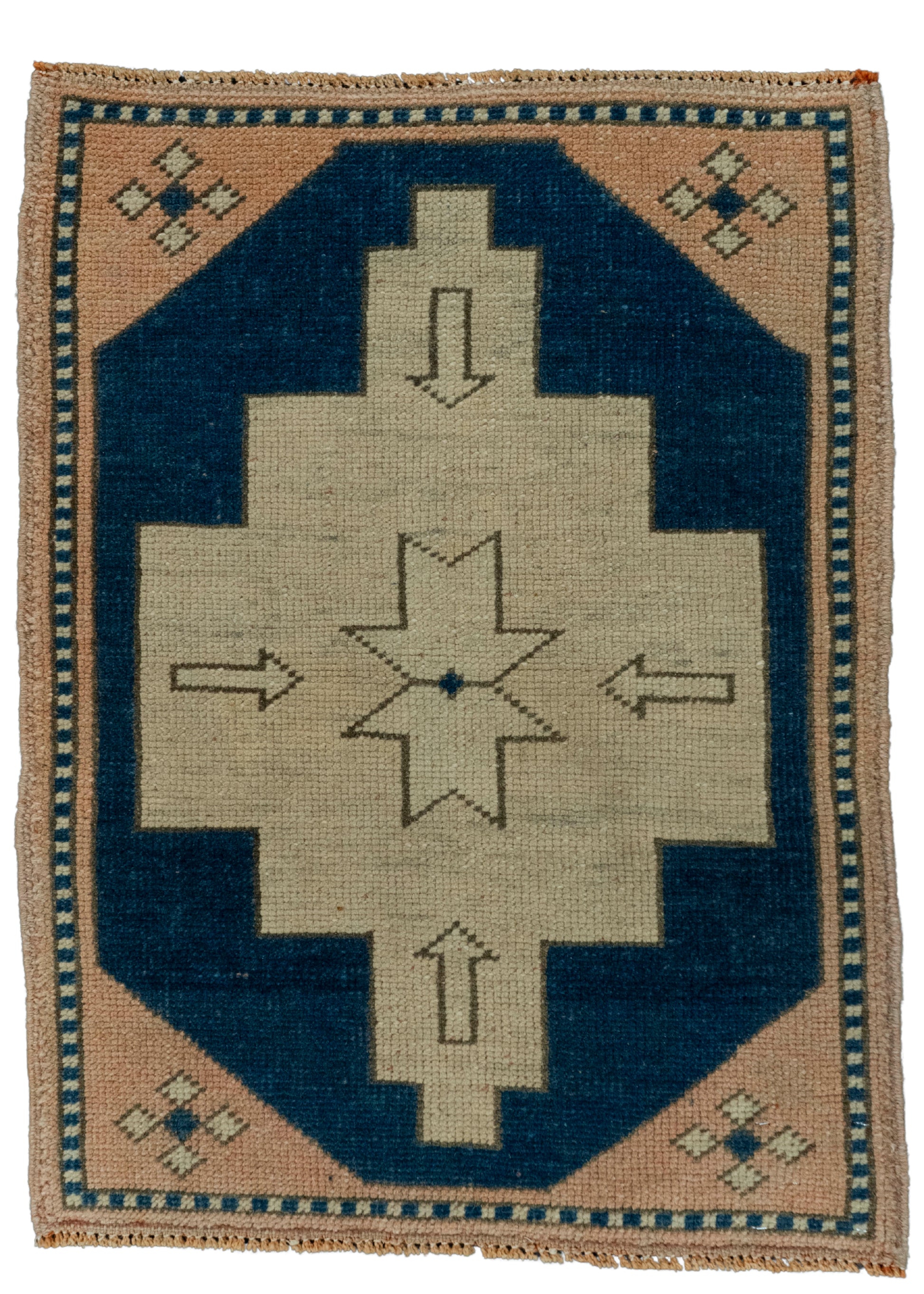 Turkish Mini Rug Oriental Hand Knotted Vintage Rug 1'10" x 2'5" #20618