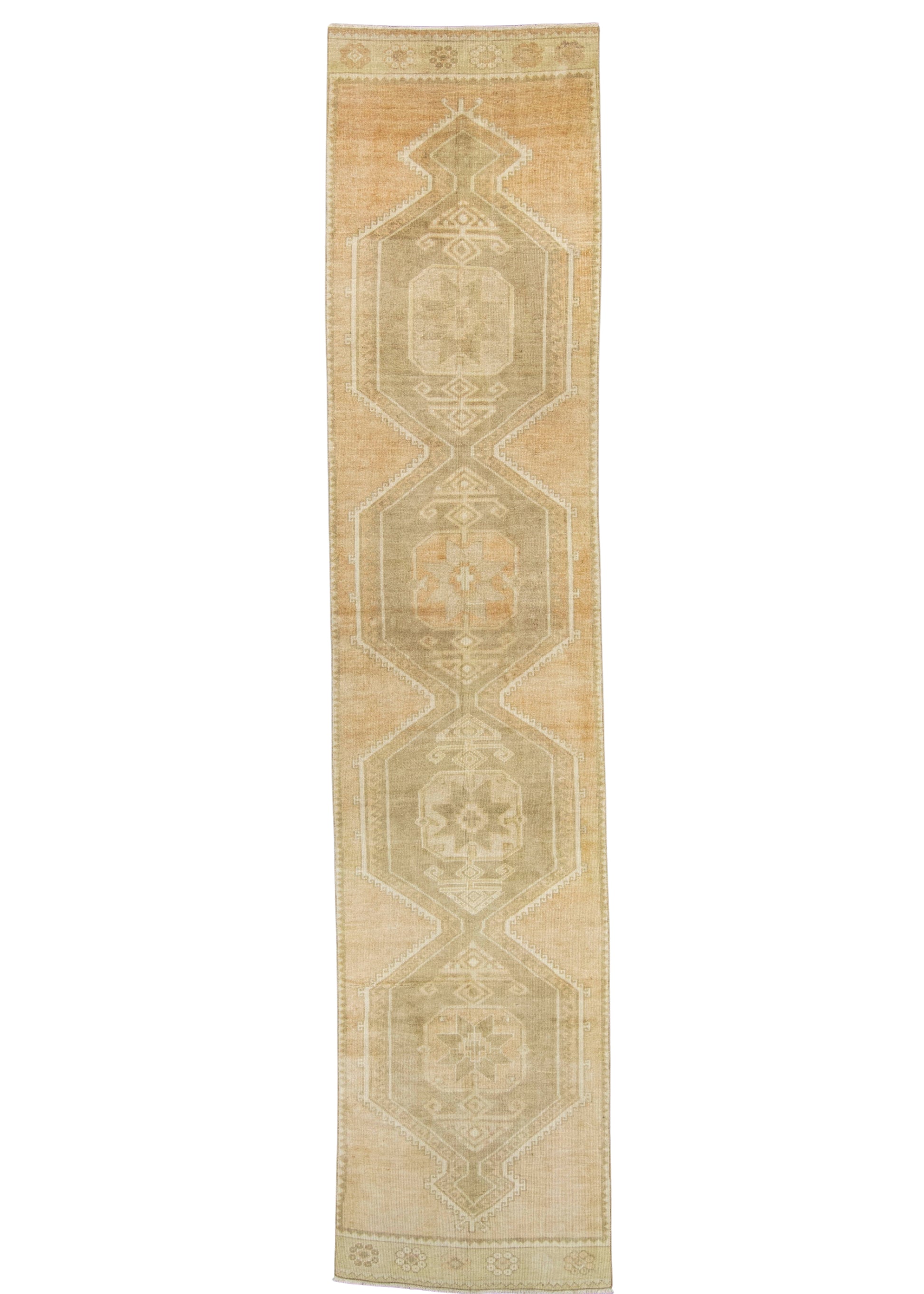 Turkish Vintage Runner Rug 3' x 13'7" #24421