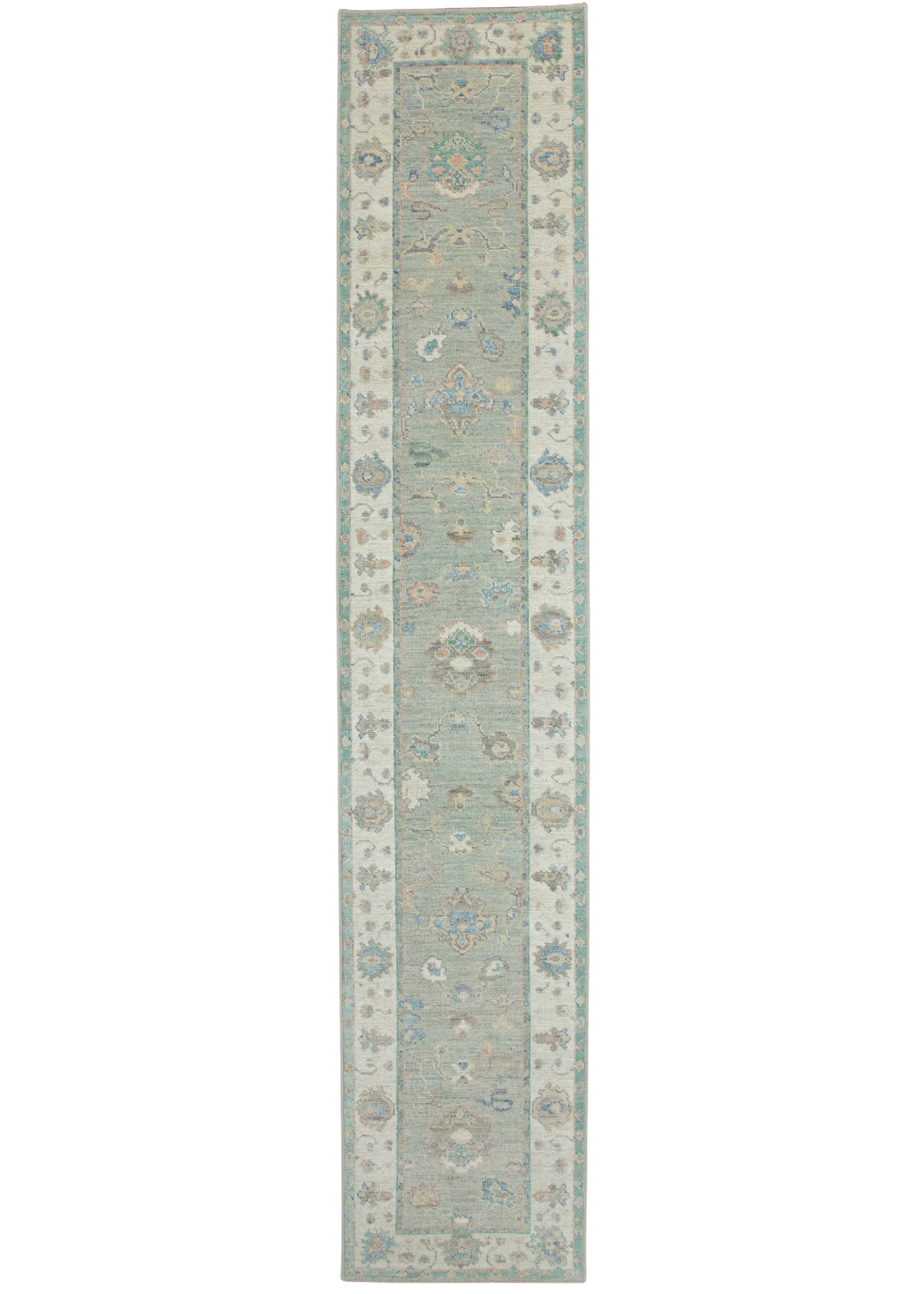Turkish Oushak Runner Rug 2'10" x 14'2" #17940
