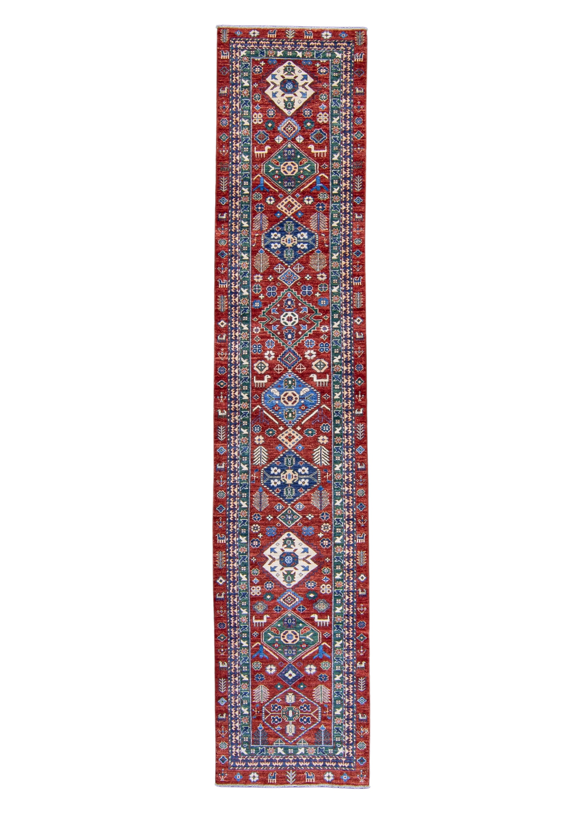 Oriental Hand Knotted Runner Rug 2'8" x 13'8" #AR-9004