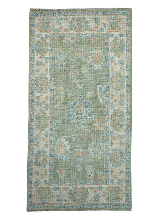 Turkish Oushak Rug 2'10" x 5'5" #17825