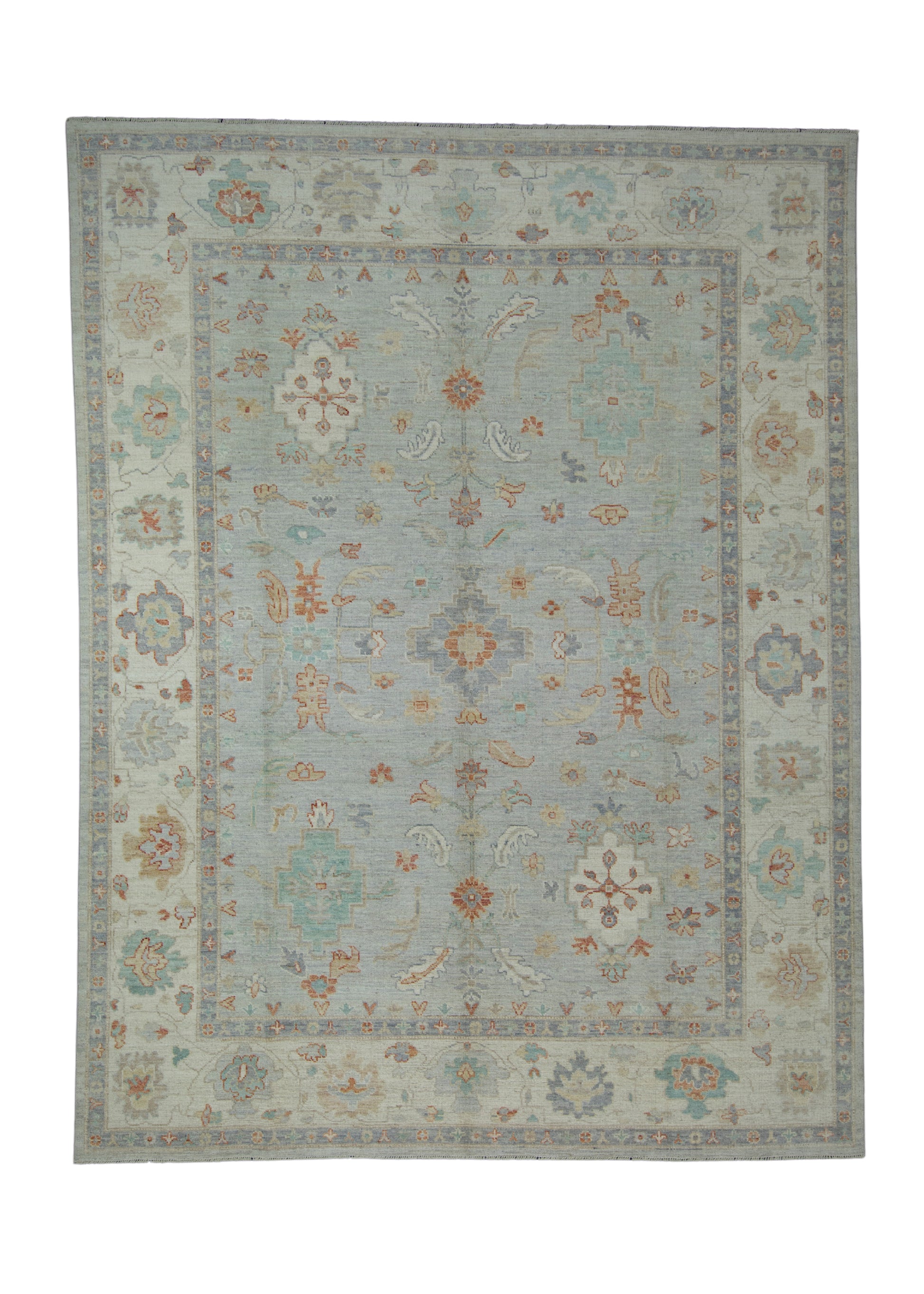 Handwoven Oushak Rug 9' x 11'10" #17410