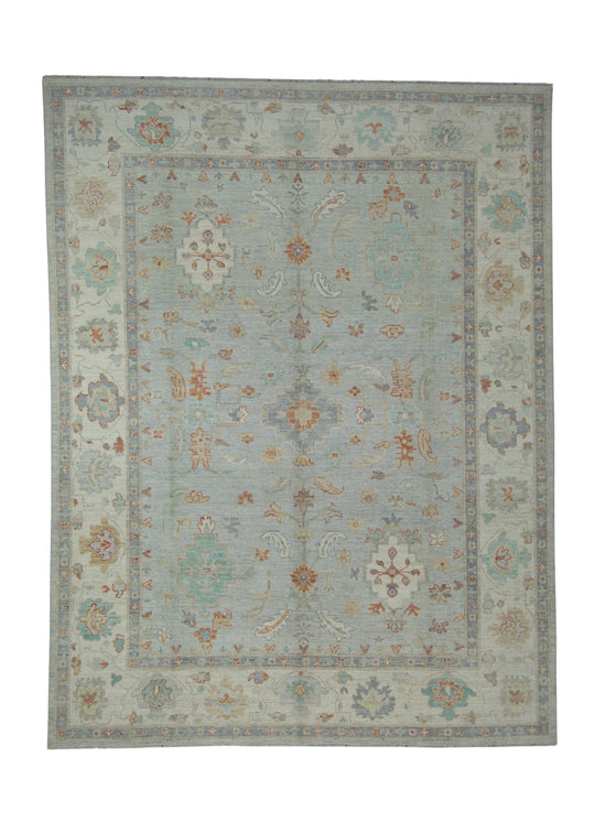 Handwoven Oushak Rug 9' x 11'10" #17410