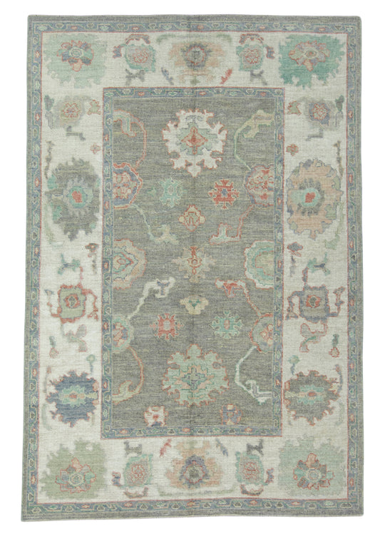 Turkish Oushak Rug 6'2" x 9'1" #17861