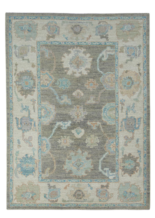Turkish Oushak Rug 5'2" x 7' #17946