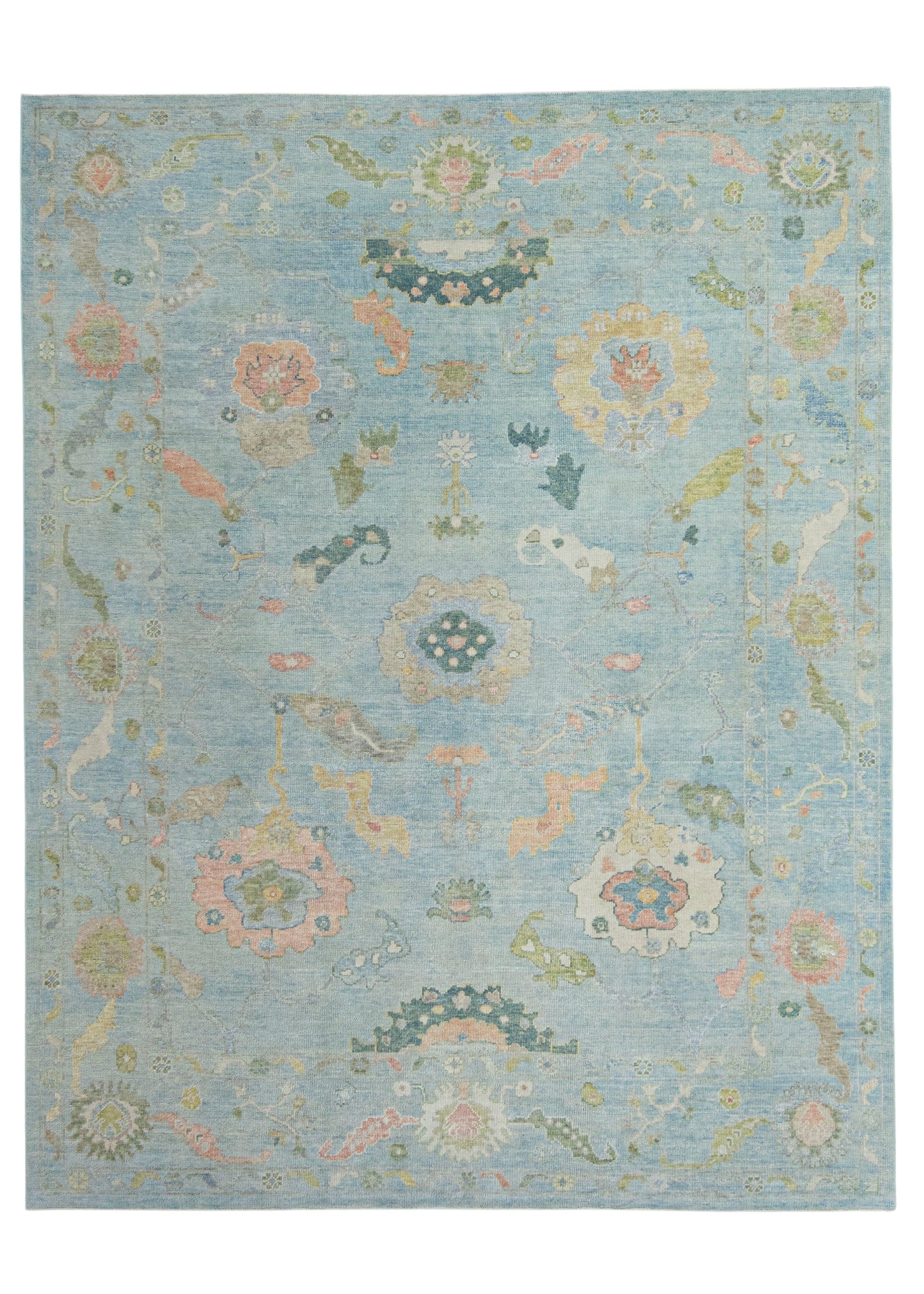 Turkish Oushak Rug 9'2" x 11'8" #20386