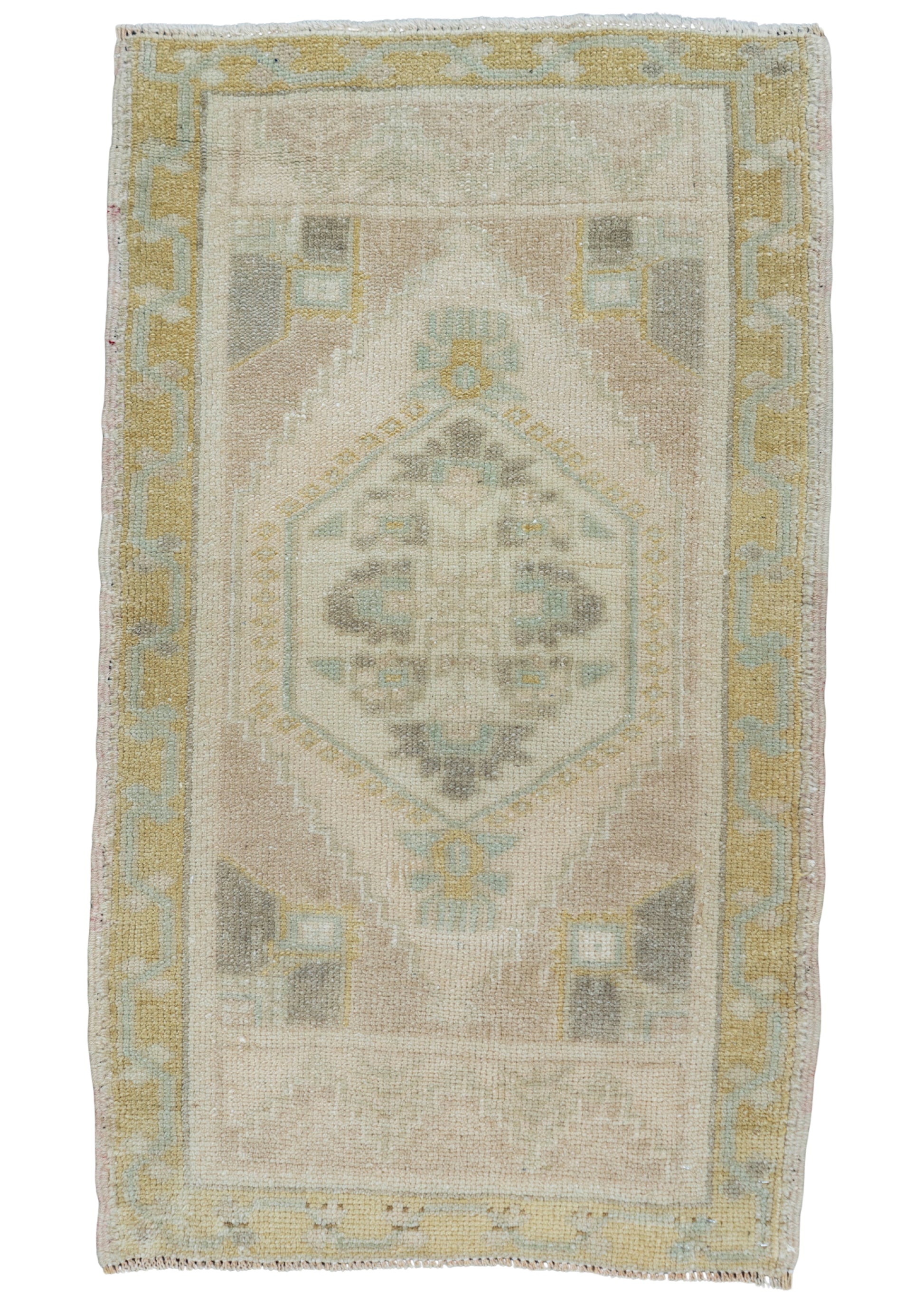 Turkish Mini Rug Oriental Hand Knotted Vintage Rug 1'10" x 3'2" #16889