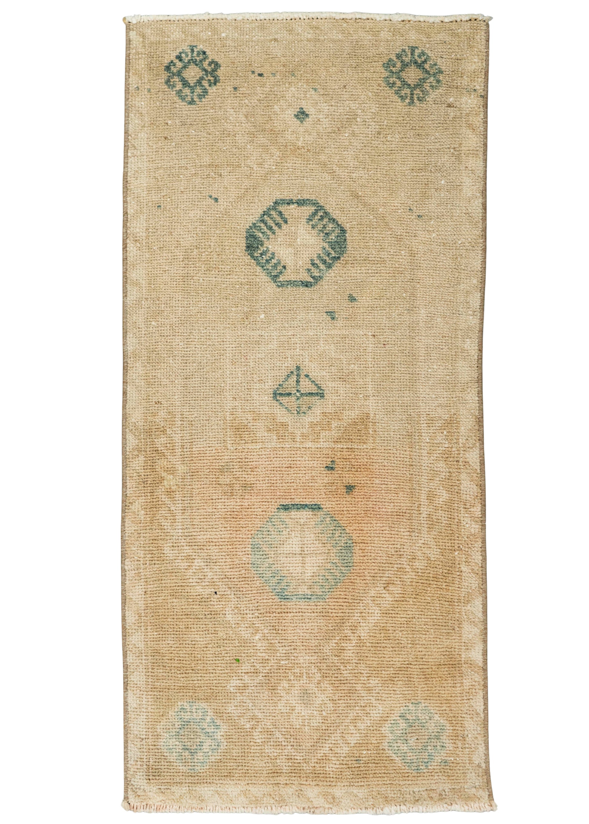 Turkish Mini Rug Oriental Hand Knotted Vintage Rug 1'6" x 3'4" #21095