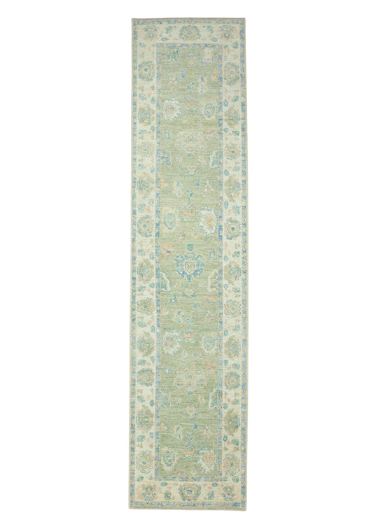 Turkish Oushak Runner Rug 2'9" x 11'9" #17791