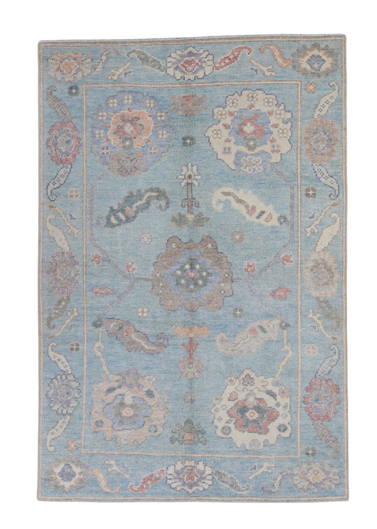 Turkish Oushak Rug 3'9" x 5'7" #16572