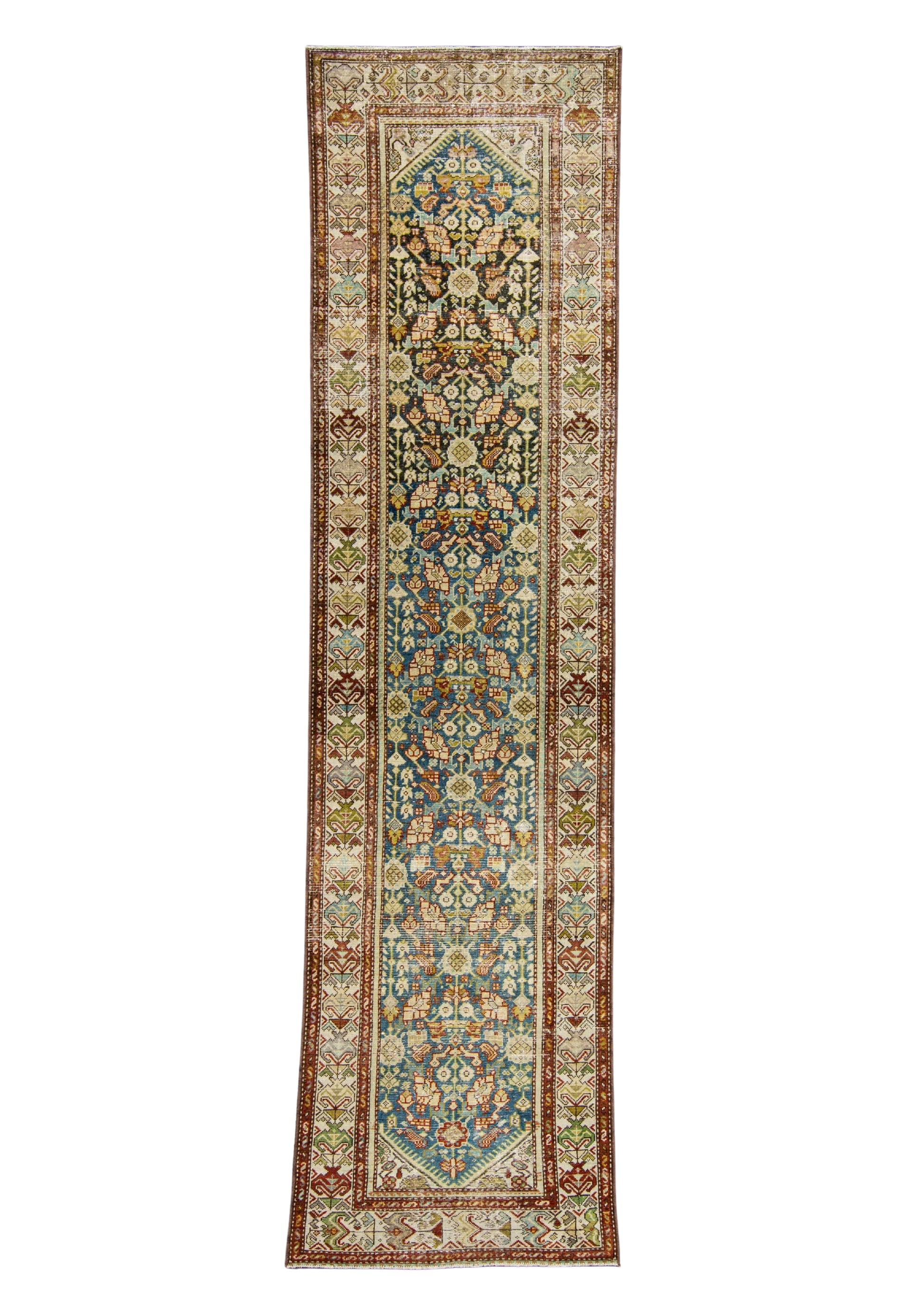 Turkish Antique Runner Rug 3'2" x 12'4" #23674