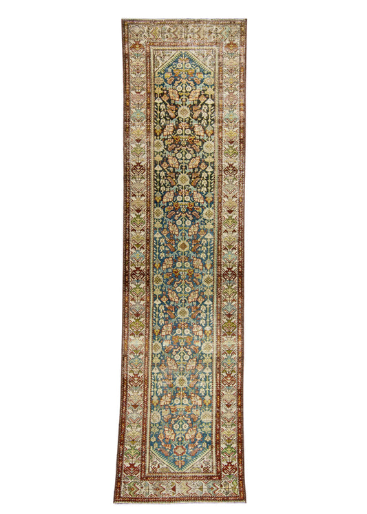 Turkish Antique Runner Rug 3'2" x 12'4" #23674