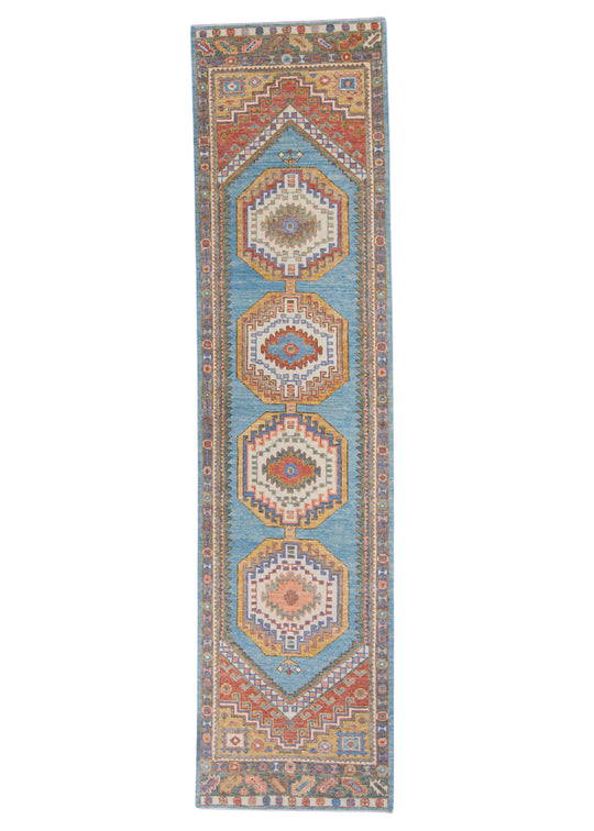 Turkish Oushak Runner Rug 3'1" x 12'4" #16744