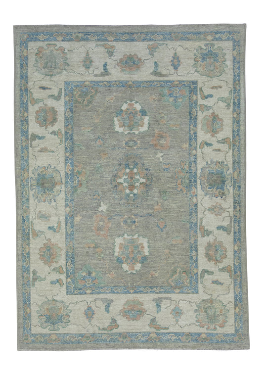 Turkish Oushak Rug 4'10" x 6'9" #17928