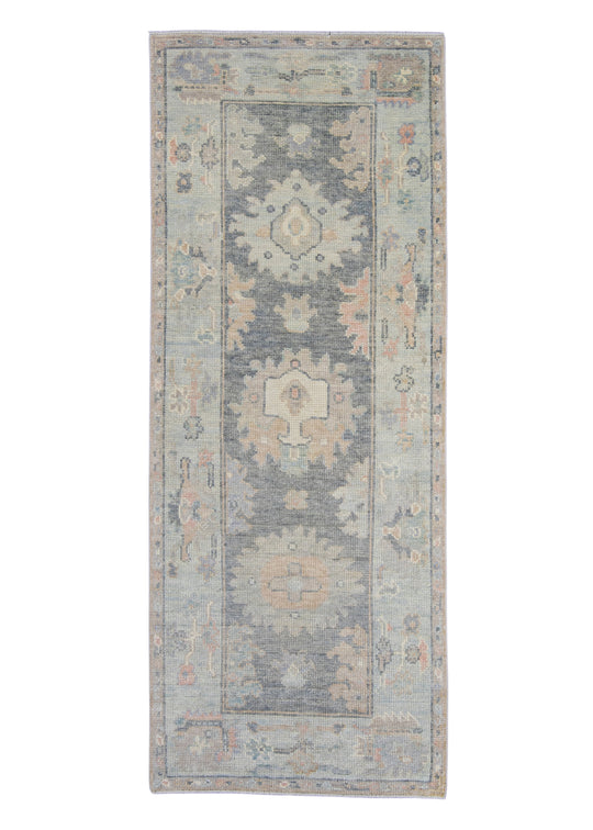 Turkish Oushak Runner Rug 2'9" x 7' #16582