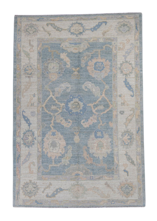Turkish Oushak Rug 4'2" x 6'1" #16465