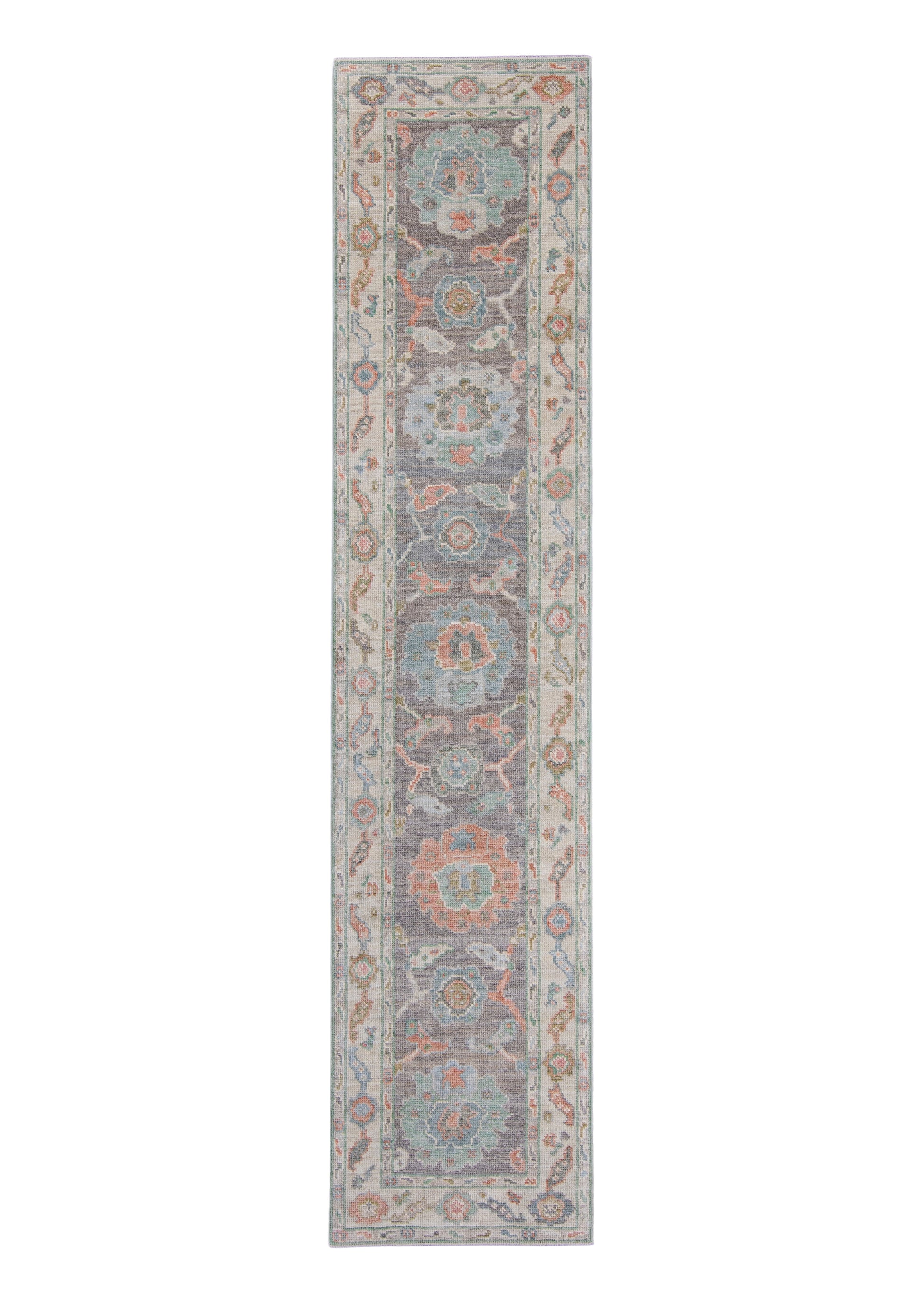 Turkish Oushak Runner Rug 2'4" x 10'5" #16007
