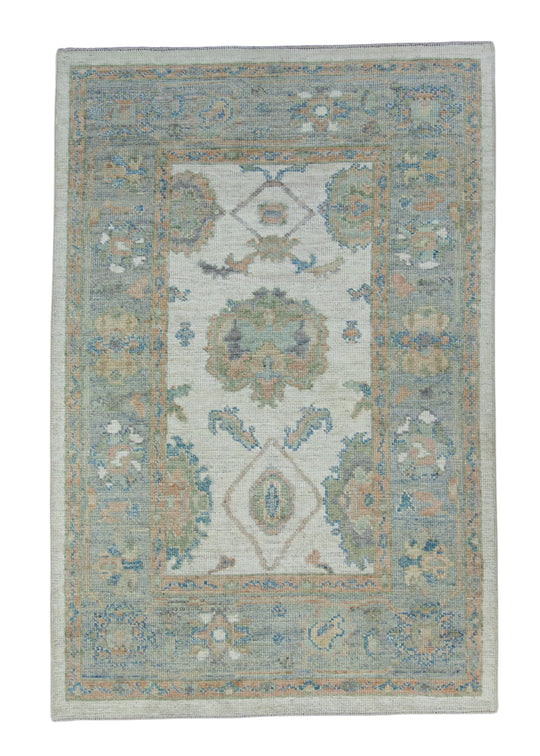 Turkish Oushak Rug 3'11" x 5'10" #17899