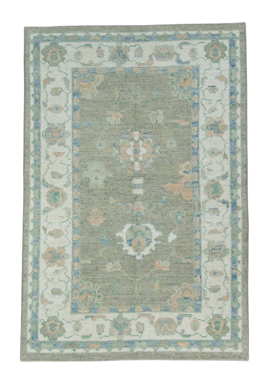 Turkish Oushak Rug 3'11" x 5'9" #17776