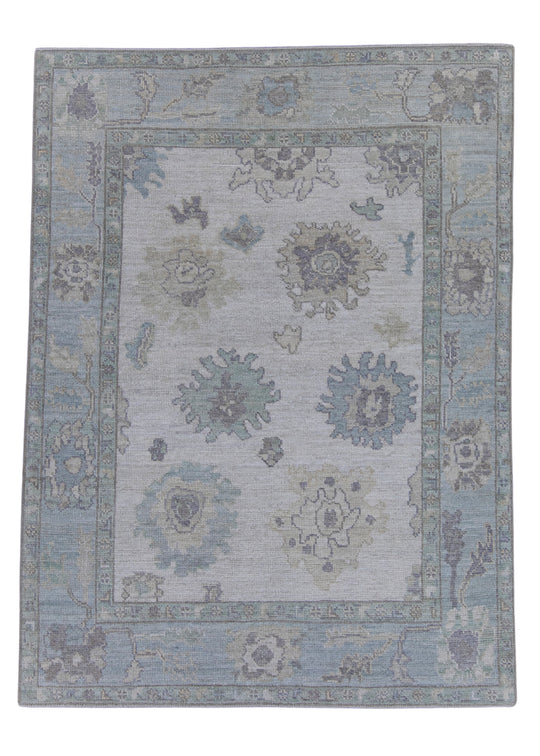 Turkish Oushak Rug 5'2" x 6'11" #16463