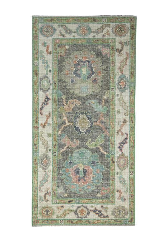 Turkish Oushak Rug 2'7" x 5'2" #17466