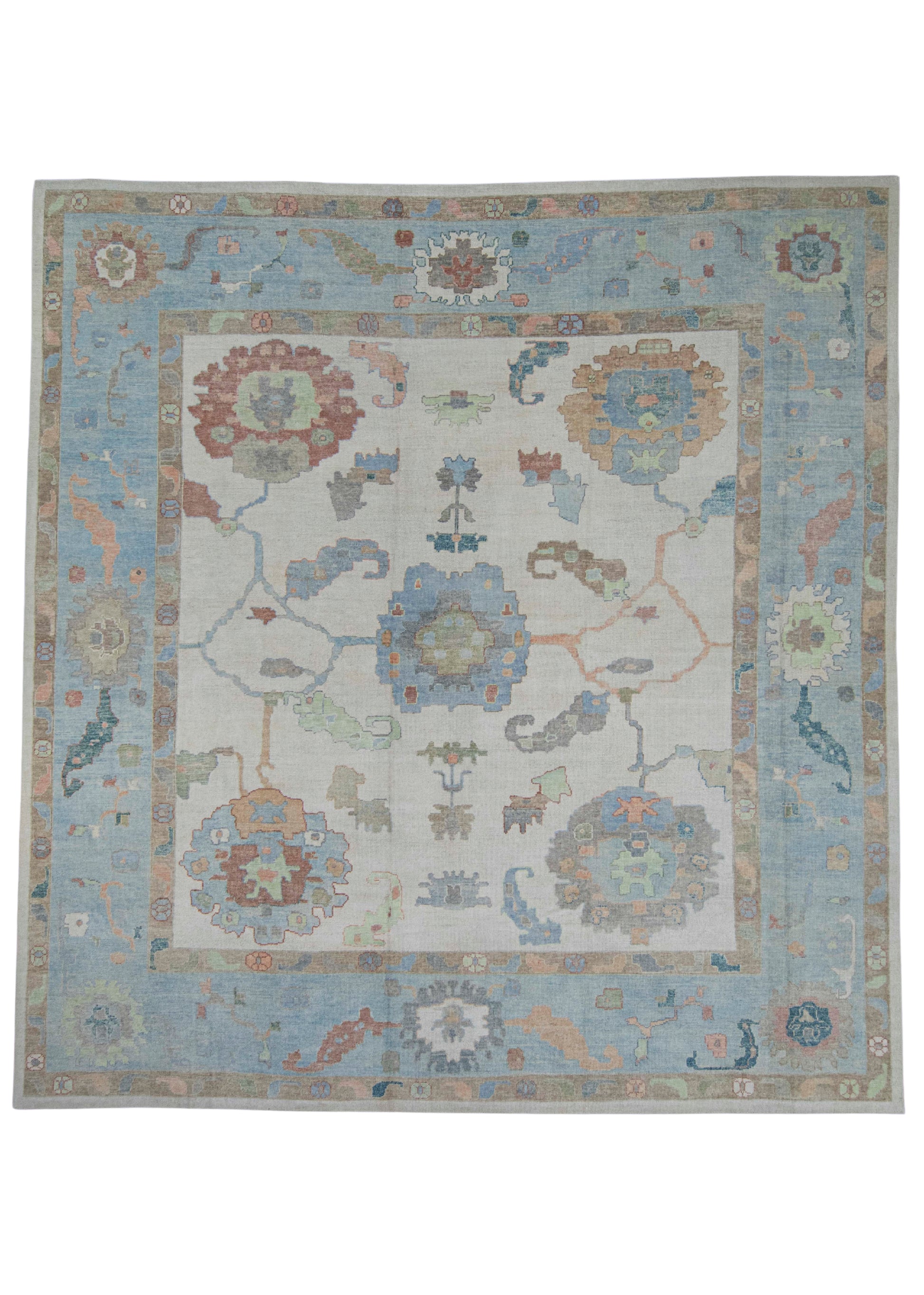 Turkish Oushak Square Rug 13'5" x 14'3" #20430