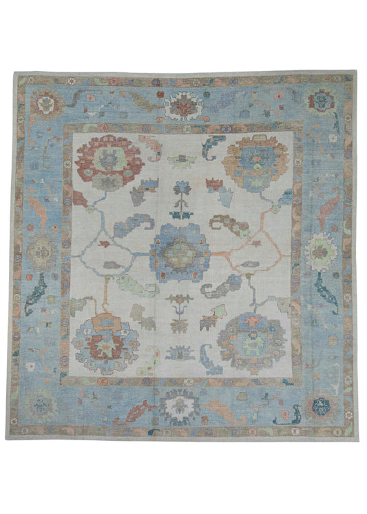 Turkish Oushak Square Rug 13'5" x 14'3" #20430