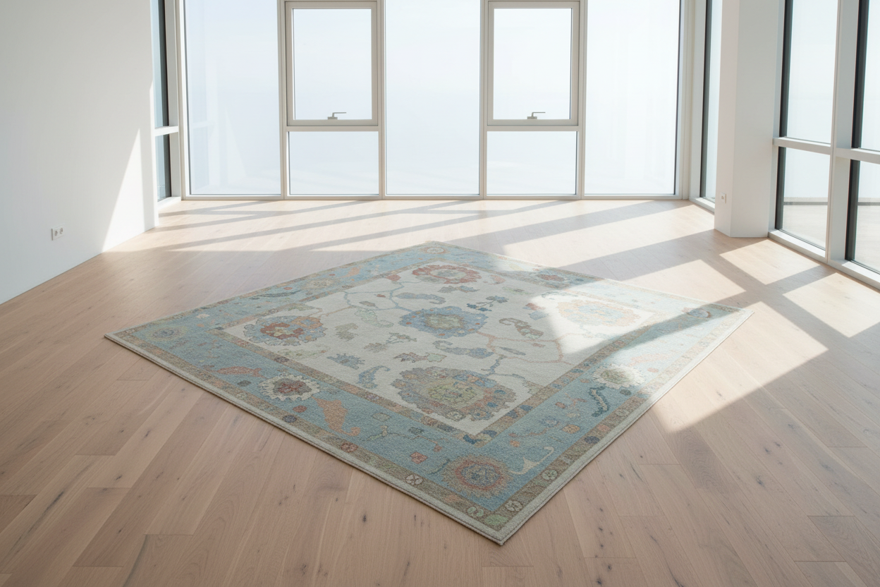 Turkish Oushak Square Rug 13'5" x 14'3" #20430