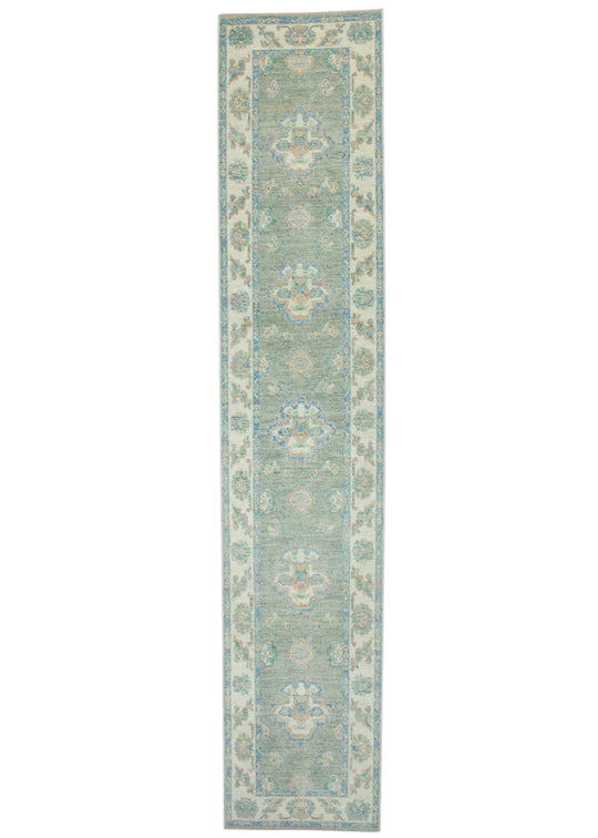 Turkish Oushak Runner Rug 2'9" x 14' #17794