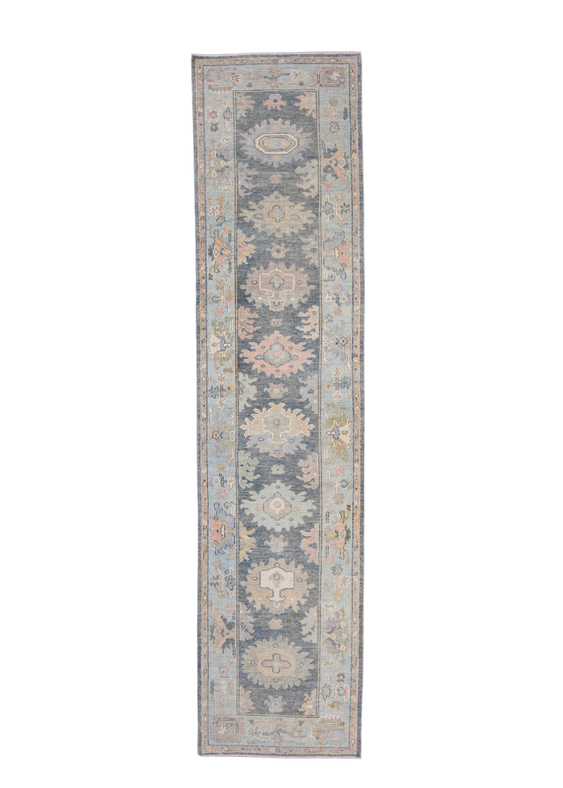 Turkish Oushak Runner Rug 2'10" x 12' #16644