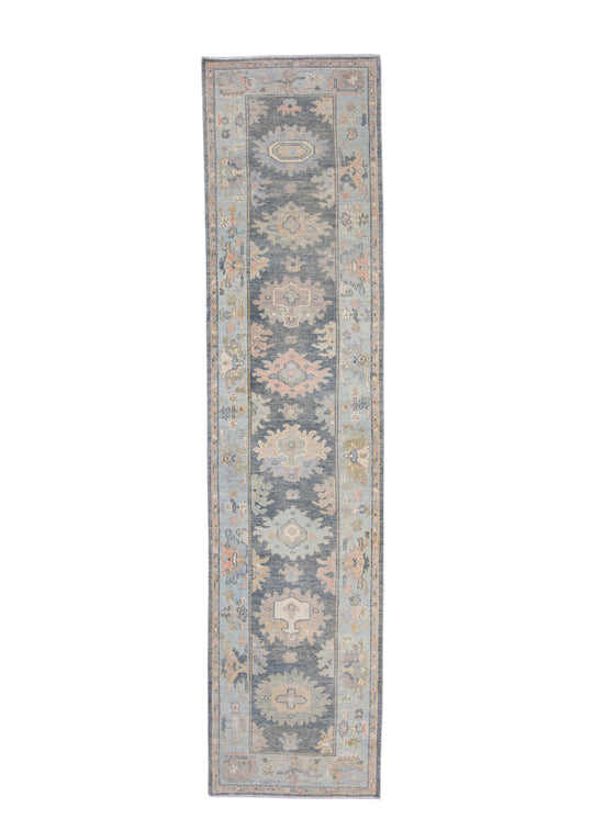 Turkish Oushak Runner Rug 2'10" x 12' #16644