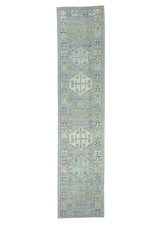 Turkish Oushak Rug 3' x 13'5" #18128