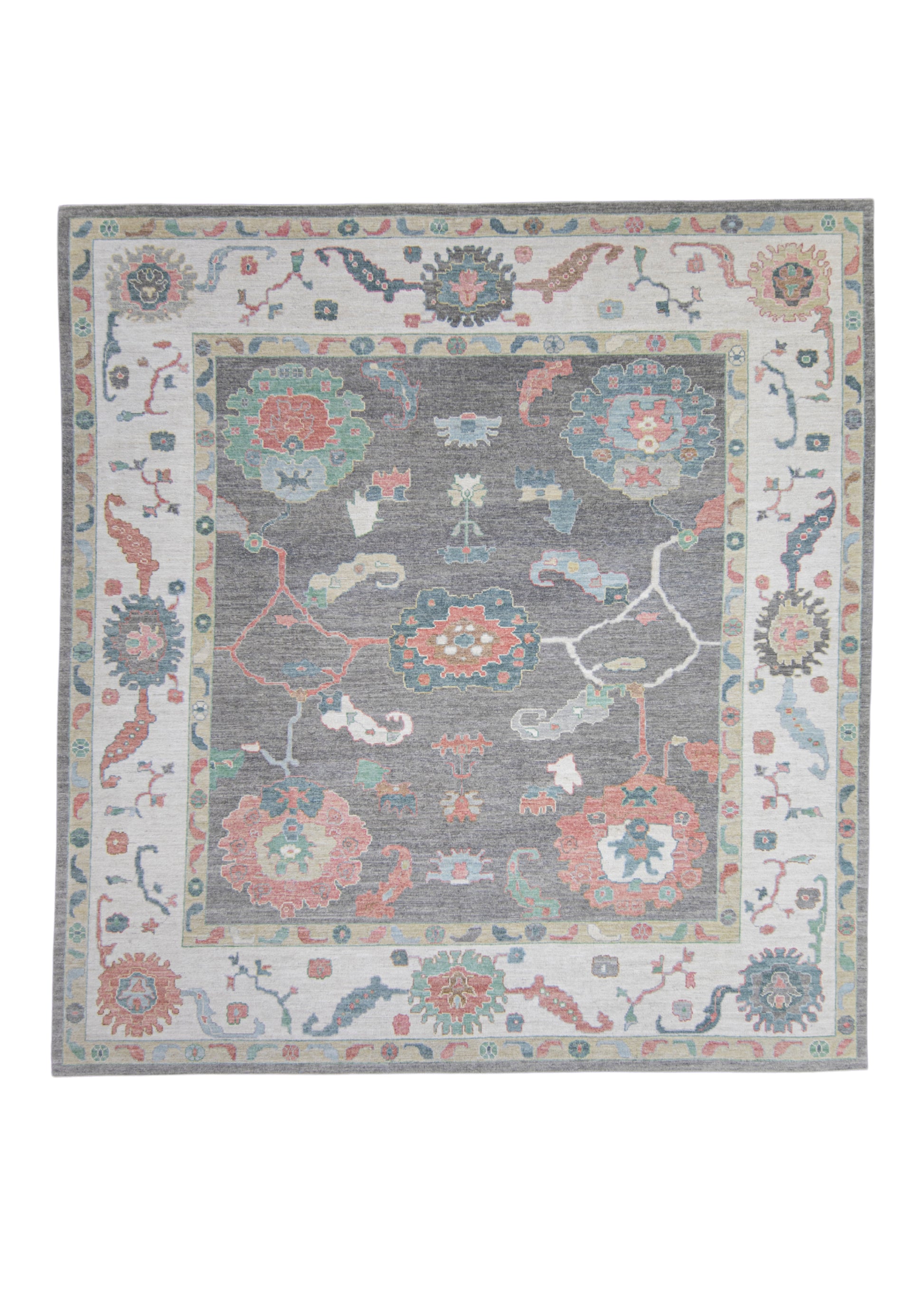Square Turkish Oushak Rug 11'9" x 12'7" #17267