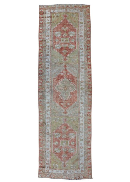 Turkish Vintage Rug 3'2" x 10'2" #17175