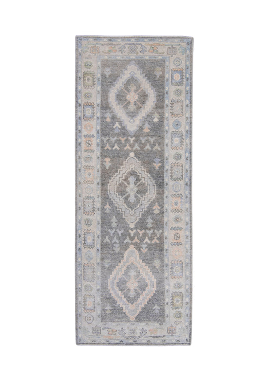 Turkish Oushak Runner Rug 3'2" x 8'2" #16745