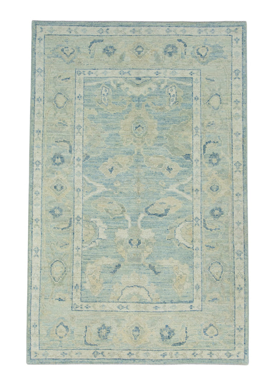 Turkish Oushak Rug 4'1" x 6'5" #17756