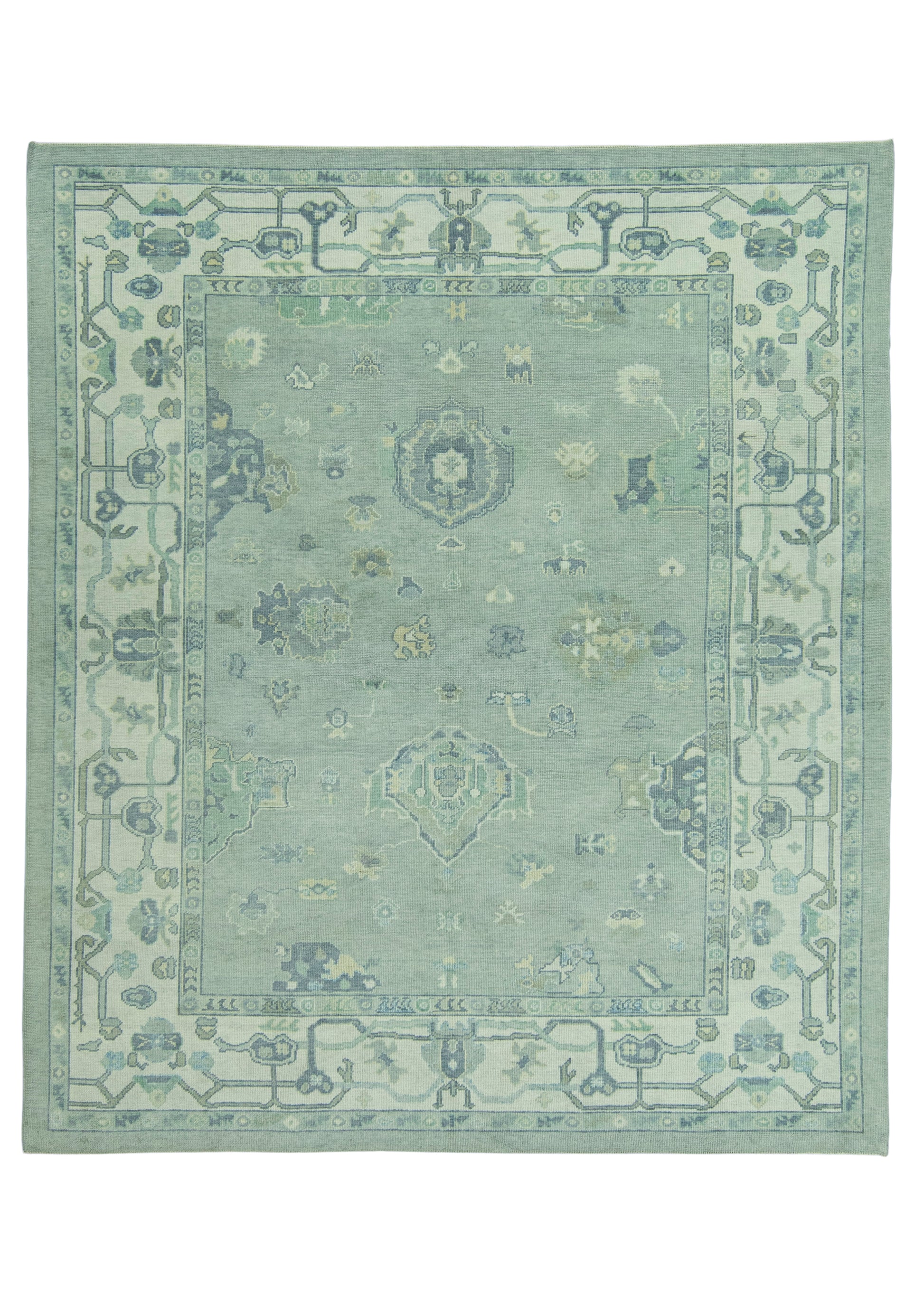 Turkish Oushak Rug 9'3" x 10'8" #19055