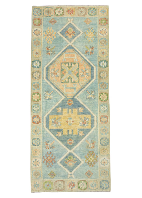 Turkish Oushak Rug 2'8" x 6'6" #18002