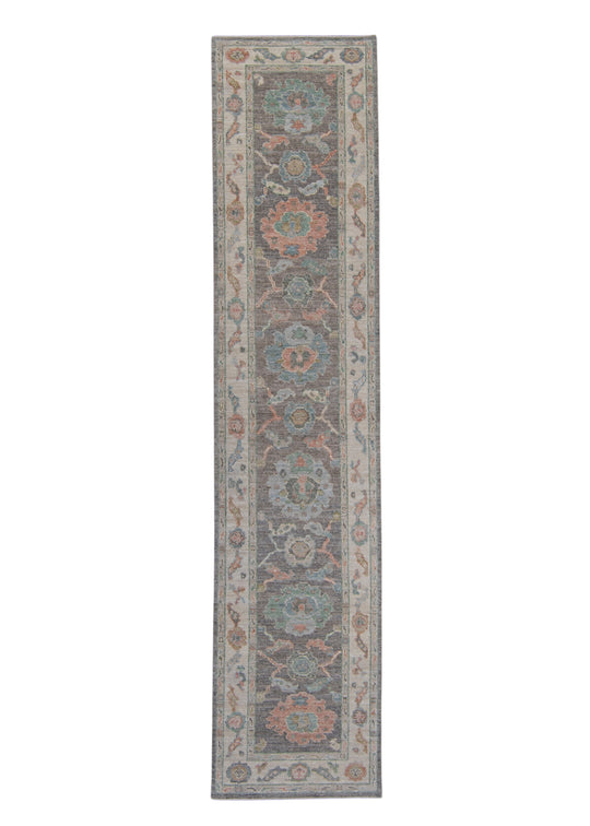 Turkish Oushak Runner Rug 2'9" x 12'6" #16011