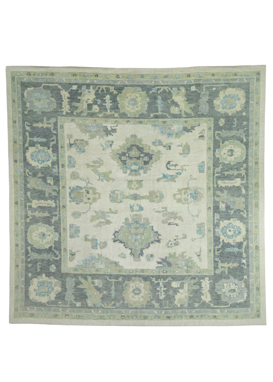 Turkish Oushak Square Rug 11'9" x 11'10" #18115