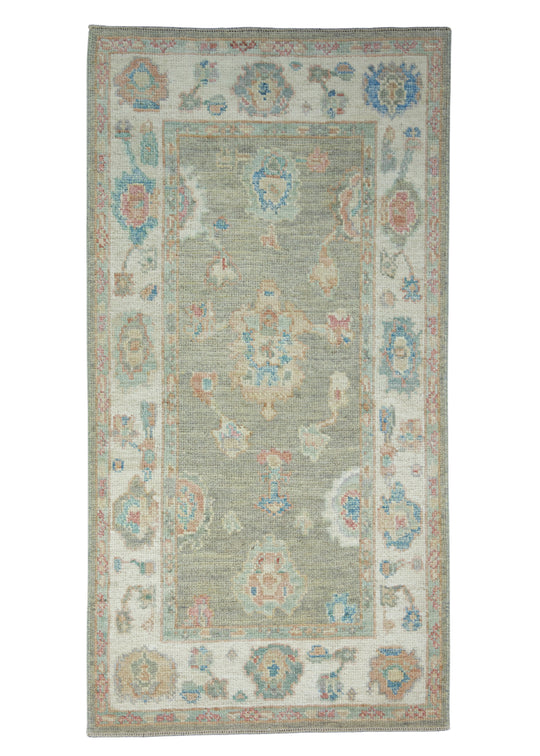 Turkish Oushak Rug 2'10" x 5'5" #17936